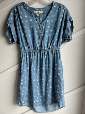 Thread & Supply Floral Button-Front Dress Blue size xs